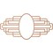 Ekena Millwork Elizabeth Wood Fretwork Prcd Ceiling Medallion, Cherry, 34"W x 17"H x 9 3/8"IW x 16 1/8"IH x 3/8"T CMWP34X17X0375EBCH - alternate 4